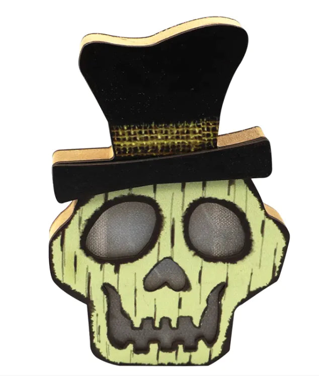 Wooden Pumpkin Lamp - Halloween Decoration